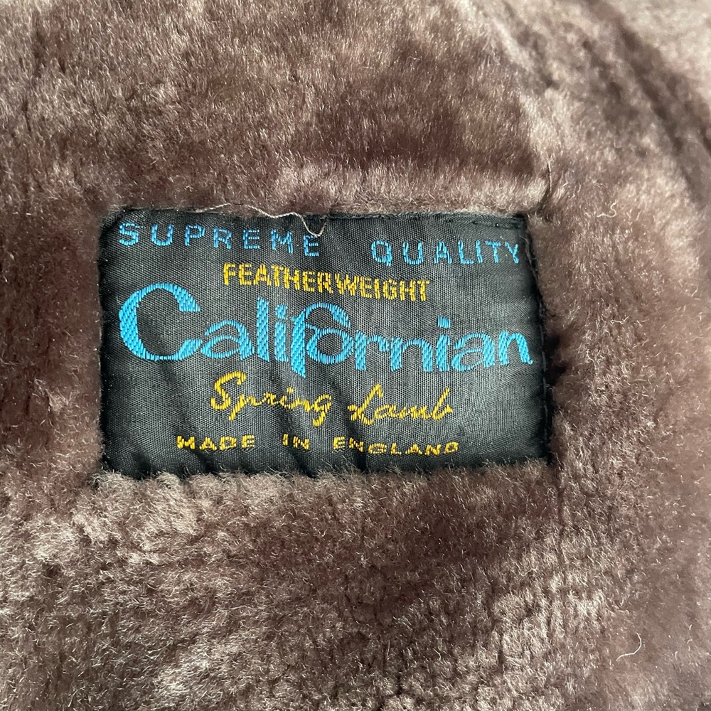 HOLT RENFREW 43”chest classic Californian rancher sheepskin coat real vintage - Picture 4 of 16